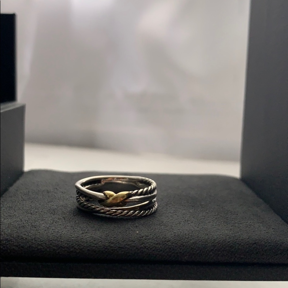 David Yurman X Crossover Ring with 18K Gold